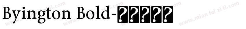 Byington Bold字体转换